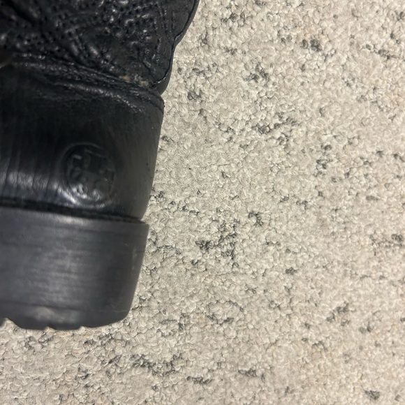Tory Burch Sz 6 “Chrystie”Black Quilted Boots with Buckle Straps Great condition - Picture 8 of 16